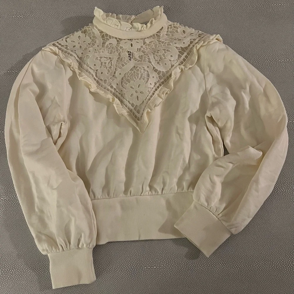 Express Cream Lace Blouse